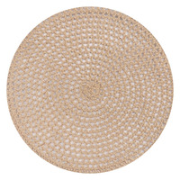 Sous-plat rond en jute tissé résistant à la chaleur, dessous de plat anti-brûlure, résistant aux hautes températures, tapis de décoration de table pour table à manger