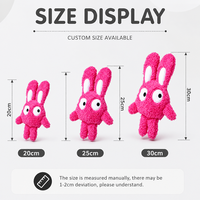 Fournisseur direct d'usine, jouet à mâcher pour chien et chat en peluche de lapin rose en coton personnalisé, fabricant OEM ODM, étiquette privée, logo personnalisé