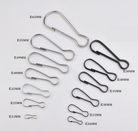 Boucle à crochet en métal noir argenté, boucles en forme de bile de cochon, porte-clés, fermoir suspendu