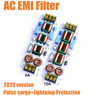 6A 10A AC EMI Filtre 4 étages électromagnétique interférence suppresseur puissance EMC Audio amplificateur purificateur courant son 110V 220V