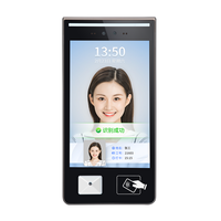 Control de acceso al aire libre, Control de acceso de reconocimiento facial, 10 pulgadas, Qr + RFID