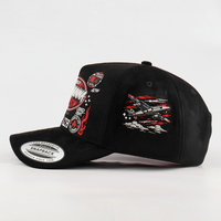 Groothandel Hoge Kwaliteit Gestructureerde 5-Panel Zwarte Effen Kunstsuède Op Maat Zware Borduurwerk Logo Baseball Petten Streetwear