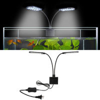 Lampe LED pour plantes aquatiques X7, prise EU, double tête, super lumineuse, lumière d'aquarium, lumière de croissance des plantes, étanche, clip-on, lampe pour aquarium