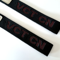 Porte-clés en tissu de haute qualité, porte-clés de voiture, cordon court pour poignet, logo personnalisé, porte-clés en nylon jacquard