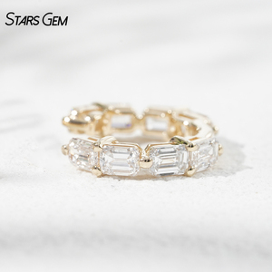 ต่างหูแบบหนีบ Starsgem ประดับเพชรทรงเหลี่ยมสีขาวเหลืองทอง 1 ชิ้น ต่างหูแบบหนีบเพชรน่ารัก - Product Image 4