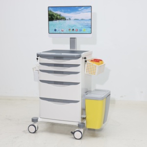 Carrito <span class=keywords><strong>de</strong></span> Documentación <span class=keywords><strong>de</strong></span> Enfermería Moderno ABS con Brazo Ajustable para Monitor y Sistema <span class=keywords><strong>de</strong></span> Separación <span class=keywords><strong>de</strong></span> Residuos Médicos para Hospitales y Supermercados - Product Image 4