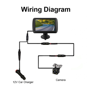 4.3 inch Sucker Cup Monitor with Mini <strong>LED</strong> Backup Camera for <strong>Reverse</strong> <strong>Aid</strong>, Universal Rear View Car Camera - Product Image 2