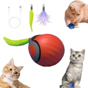 Jouet interactif intelligent pour chat USB 360°, très vendu °   Jouets pour chats à bille roulante automatique, balles mobiles qui bougent et se déplacent pour chiens - Product Image 1