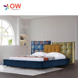 Juego de Muebles de Dormitorio Modernos Tapizados en Tela, Tamaño King, Personalizados para <span class=keywords><strong>Hotel</strong></span>, con Garantía de 3 Años para Proyectos - Product Image 2