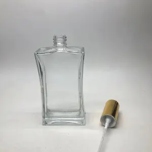 Yüksek kaliteli şeffaf dikdörtgen SGS tüp ince sis parfüm cam sprey şişesi