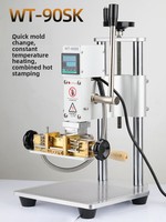 Machine à embosser manuelle avec moule à changement rapide pour logos, marques déposées, cuir PU et estampage à chaud