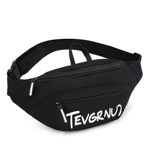 Tevgrnu7 Men's Waist Bag Oxford Cloth Letter Print Breathable Leisure Travel Crossbody Bag - Product Image 3