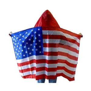 Huiyi Custom National Body Flags Promotion Sport Fans American Flag Capes