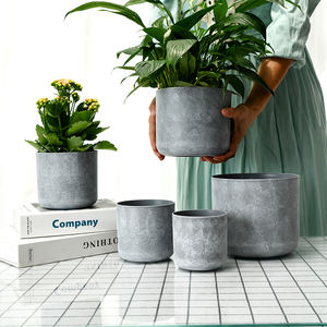 2024 fabricant en gros décoratif fantaisie luxe grands pots de fleurs d'intérieur en plastique - Product Image 1