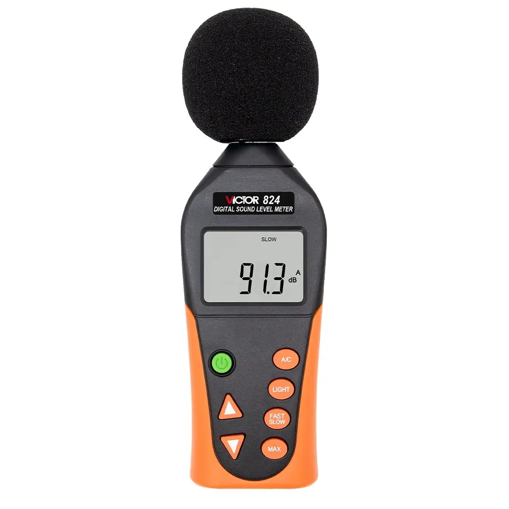 VICTOR 824 RTS Digital Sound Level Meter Noise Meter DB Meter Decibel Measurement 30-130DB Sound Meter