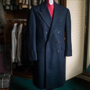 เสื้อคลุมกันหนาวสำหรับผู้ชาย,เสื้อโค้ทสีน้ำเงินเข้มสำหรับฤดูหนาวชุดแต่งงาน - Product Image 4