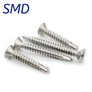 Smd Phillips Countersunk Head Tapping Screws M3.5 M4.2 M4.8 Metric Right Hand Class 4.8 Passivated Steel <b>Fasteners</b> For Metal - Product Image 3