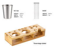Kit de barman 22 pièces avec support en bambou, outils de bar en acier inoxydable, fourni par le fabricant