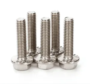 10mm 32mm m8 Stainless Steel SUS 304 DIN 6921 Hexagon Serrated Flange Bolts