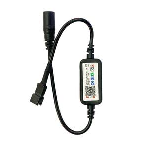 Contrôleur LED RGB 12V CC avec application et télécommande pour accessoires d'éclairage à bande LED - pour contrôler les bandes LED, port CC noir - Product Image 1