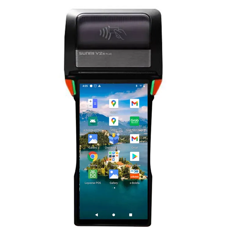 Sunmi V2S Plus PLUS Android-Drucker Touchscreen Registrier kasse Code Scanner Mobile Abrechnung Quittung software POS-System