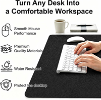 Alas Meja Felt Besar Desain Minimalis Laris untuk Keyboard dan Mouse, Pelindung Meja Komputer