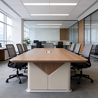 Table de conférence de bureau moderne en MDF de haute qualité pour hôtel, école, hôpital - Écologique et durable