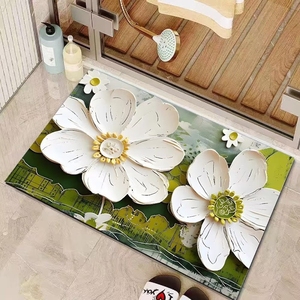 Alfombra de baño súper absorbente de secado rápido con agua, Alfombra de ducha, alfombrillas de baño antideslizantes de tierra de diatomita, alfombrilla de baño de piedra para Baño - Product Image 5