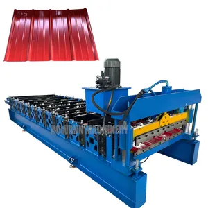 Customized Shape Single Layer Trapezoidal Roofing Sheet Roll Forming Machine Metal Roofing Sheet Molding Machine