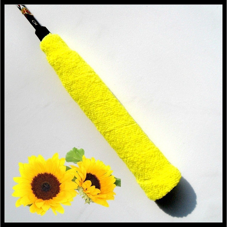 Serviette/colle à main jaune fluo