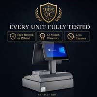 Terminal de point de vente tout-en-un, écran tactile HD 15,6 pouces, processeur Intel, système de point de vente pour supermarché sans personnel et magasin de proximité, directement de l'usine