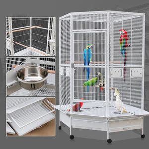 Jaula Extra Grande de Hierro Forjado para Loros, Aviario Metálico de Lujo para Guacamayos, Loros Grises y Cacatúas, Jaula Espaciosa y Duradera - Product Image 3