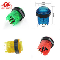 Hot Sell 28mm 12V Bouton poussoir d'arcade illuminé avec mini bouton poussoir lumineux LED