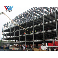 Bâtiment préfabriqué en structure d'acier à plusieurs étages, hôtel, école, bureau, centre commercial, construction