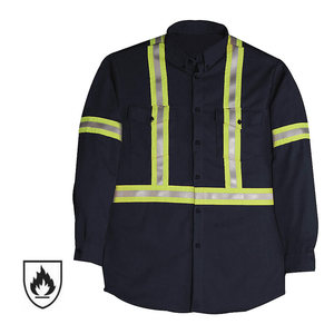 Camisa de trabajo de seguridad FR con botones, resistente al fuego y a las llamas, para hombre, suministro de fábrica. - Product Image 2
