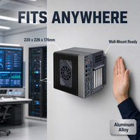 Ordinateur embarqué robuste haute performance, mini PC industriel, PCIe 5.0 X16, module 4G 5G, carte SIM, M.2 WiFi, Windows 11, Linux Ubuntu