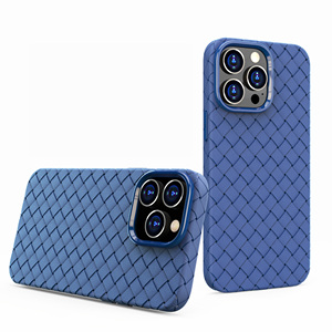 Custodia per <span class=keywords><strong>iPhone</strong></span> 11 12 13 <span class=keywords><strong>14</strong></span> 15 16 <span class=keywords><strong>Pro</strong></span> Max in Pelle Intrecciata Personalizzata, Impermeabile, Antiurto, Design Sportivo, Traspirante e Termoisolante - Product Image 1