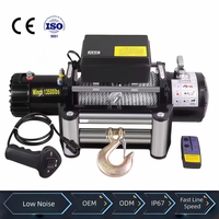 Treuil 12V DC avec protection contre les surcharges, freinage automatique CE, revêtement antidérapant et antirouille, freinage à coupure de courant pour le sauvetage de 4x4, SUV, remorques et camions