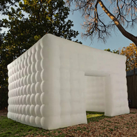Grande tente de fête gonflable en forme de cube pour discothèque, avec souffleur, mobile, portable, pour extérieur