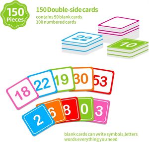 Tabla de Cien Números Educativa con 120 Bolsillos para Niños, Uso en el Aula, Tela de Poliéster 420D Negra con Soporte de Pared y Tarjetas - Product Image 4