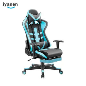 Cheap Gaming Chair Lights Rgb Racing Game Computer Custom Luxury Office Real Leather Ajustable Games Chair