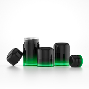 Hot Selling Cosmetic Small Glass Jars Green Eye Cream Jar Child Resistant Smell Proof Glass Container Jar