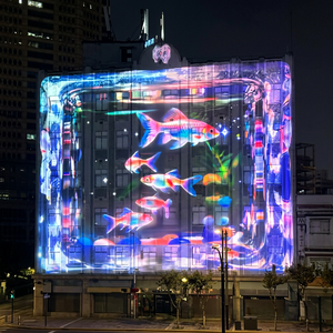Écran LED transparent couleur argent, montage mural, installation fixe en intérieur, écran Full HD - Product Image 1