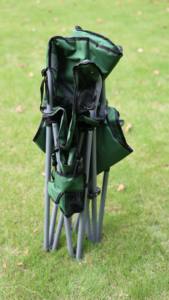 كرسي تخييم محمول من الفولاذ قابل للطي خارجي مبطن بالقطن 600D أوكسفورد بطبقة مزدوجة مع جيب جانبي - Product Image 6