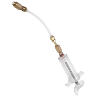 Injecteur d'huile/teinture 30Ml, avec adaptateur du coupleur rapide à faible côté, 1/4 SAE, pour climatisation automobile, huile/colorant, seringue pistolet de graisse
