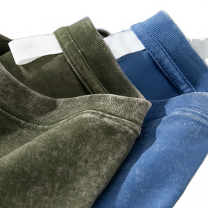 Heavyweight <b>Acid</b> Wash Streetwear Cropped <b>Drop</b> Shoulder Printing 100% Cotton Blank Plain Vintage Oversized Boxy Tshirt for Men - Product Image 1