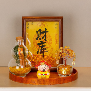 Conjunto de la Fortuna de Estilo Chino Creativo con Árbol del Dinero y Lingote de Canela para Decoración del Hogar, Sala de Estar, Regalo de Feng Shui - Product Image 2