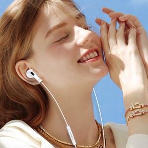 Audífonos Intrauditivos Kakusiga Tipo C Blancos con Micrófono, Longitud de 1.2 m - Product Image 2