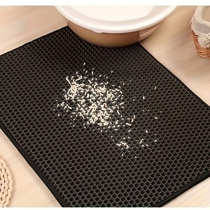 Tapis anti-éclaboussures double couche pour litière de chat, tapis de collecte de litière pour bac à litière - Product Image 5