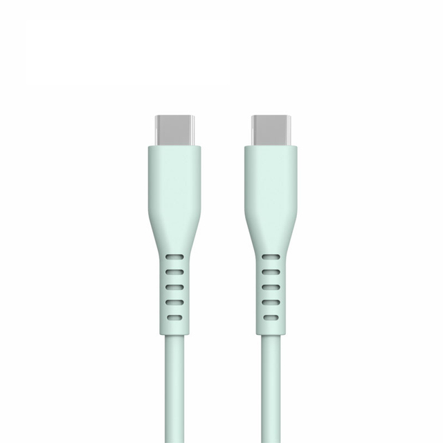 Hot Selling 3A PD Fast Charging USB C to USB C Cable Super Soft Silicon Data Cable with TPE Jacket in Different Colors